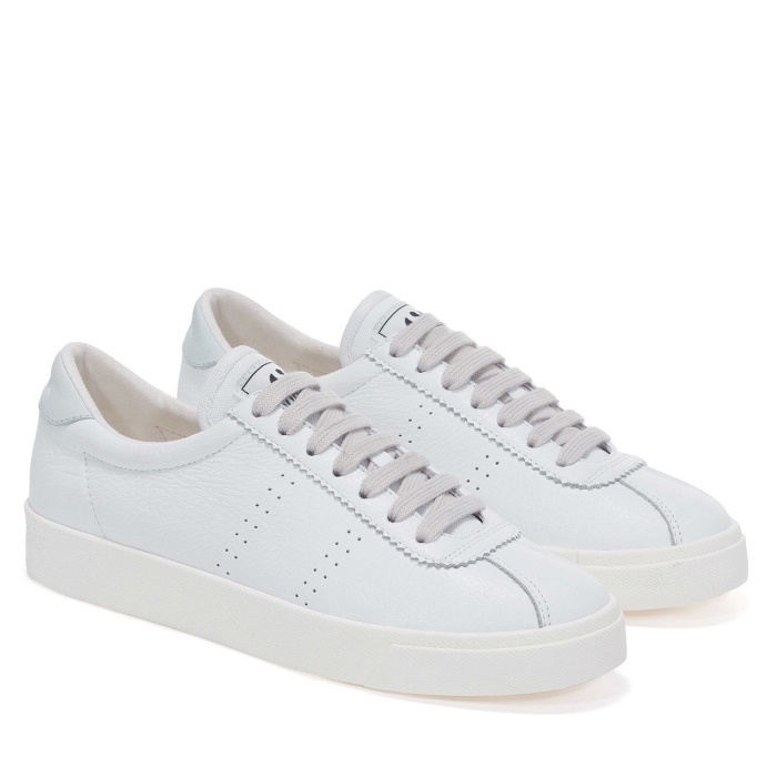 Superga 2843 Club S Comfort Leather White-Azure Lt