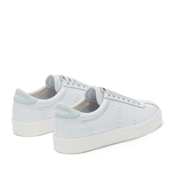 Superga 2843 Club S Comfort Leather White-Azure Lt