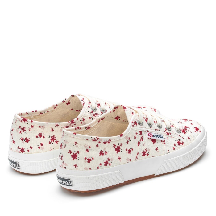 Superga 2750 Flower Print White Avorio-Red