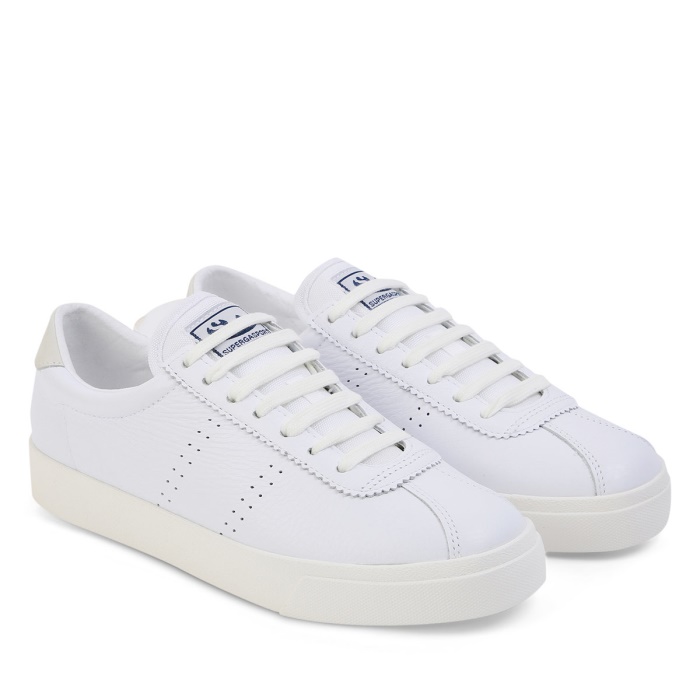 Superga 2843 Superga Sport Club S White-White Avorio-Beige Gesso