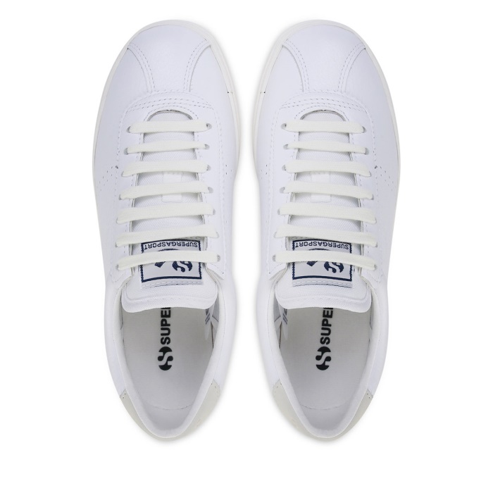 Superga 2843 Superga Sport Club S White-White Avorio-Beige Gesso