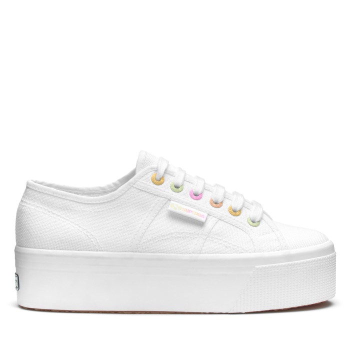 Superga 2790 Rainbow Details White-Candy Multicolor