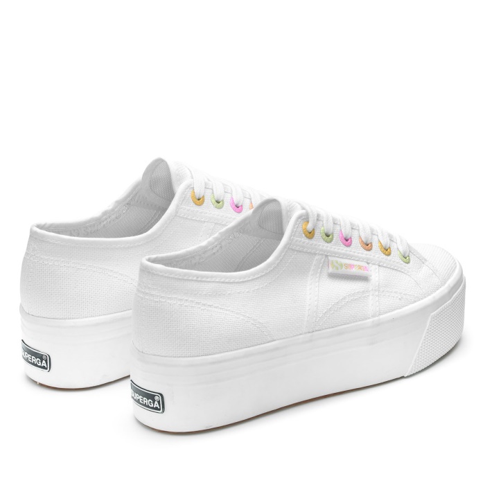 Superga 2790 Rainbow Details White-Candy Multicolor