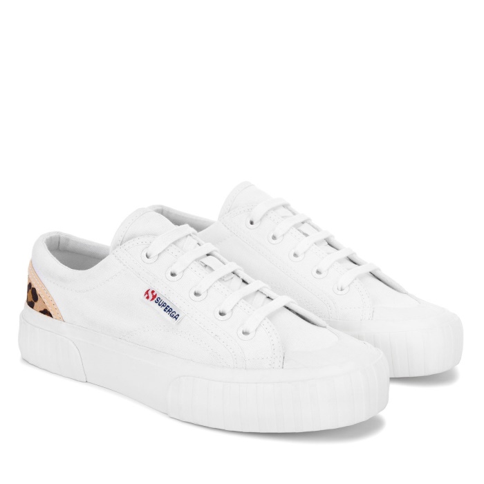 Superga 2630 Stripe Padded Leopard White-Leopard
