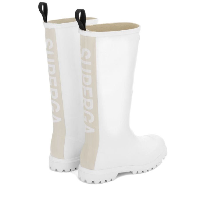 Superga 799 Rubber Boots Lettering White