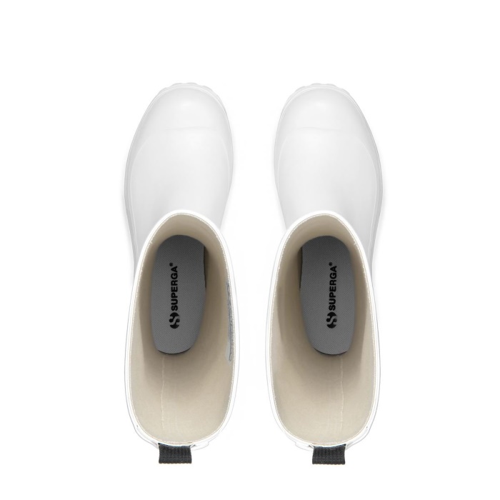 Superga 799 Rubber Boots Lettering White
