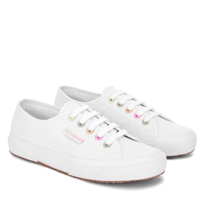 Superga 2750 Fashion Rainbow Details White-Candy Multicolor