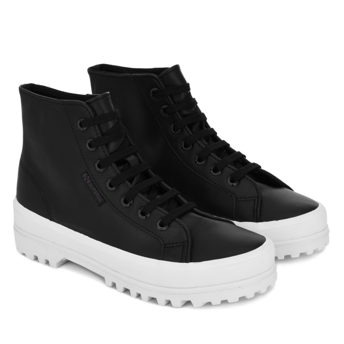 Superga 2341 Alpina Nappa Black-F Avorio