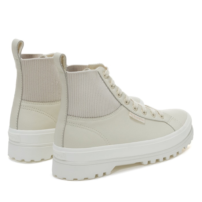 Superga 2644 Alpina Knitted Nappa Beige Lt Eggshell-F Avorio