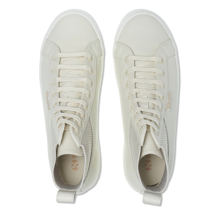 Superga 2644 Alpina Knitted Nappa Beige Lt Eggshell-F Avorio