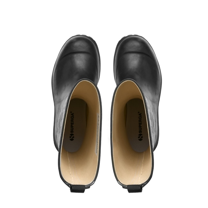Superga 799 Rubber Boots Lettering Black