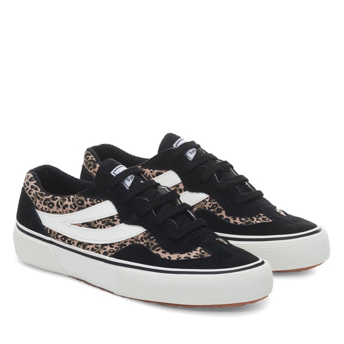Superga 2941 Revolley Microleopard Black Micro Leopard