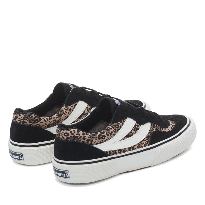 Superga 2941 Revolley Microleopard Black Micro Leopard