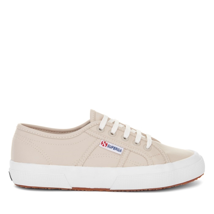 Superga 2750 Vegan Leather Beige-White Avorio