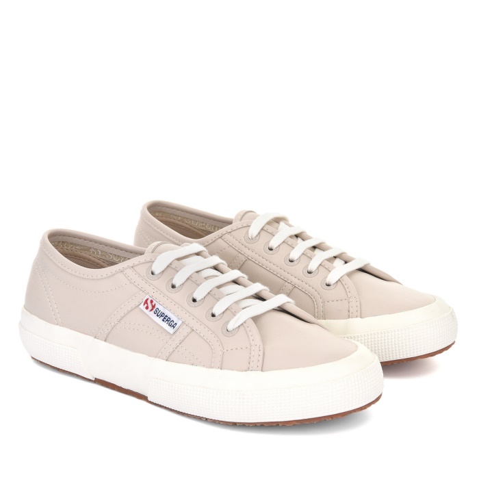 Superga 2750 Vegan Leather Beige-White Avorio