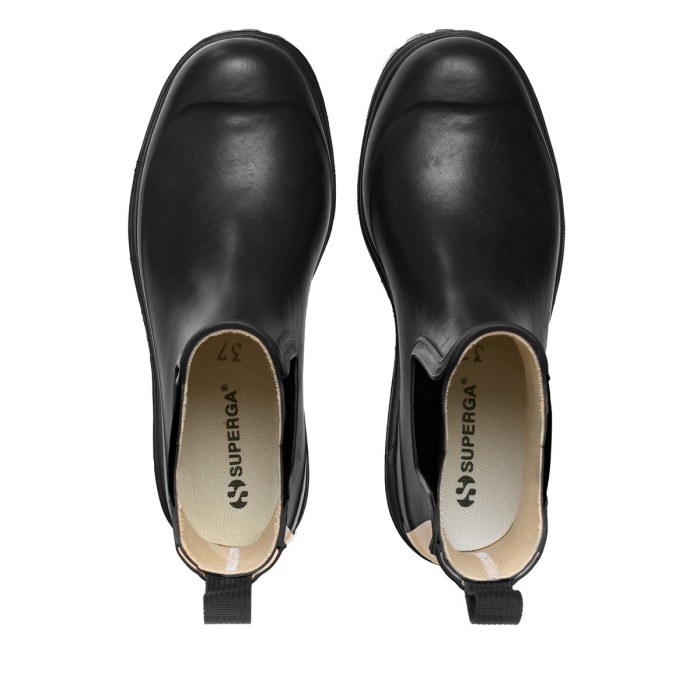 Superga 798 Rubber Boots Lettering Black