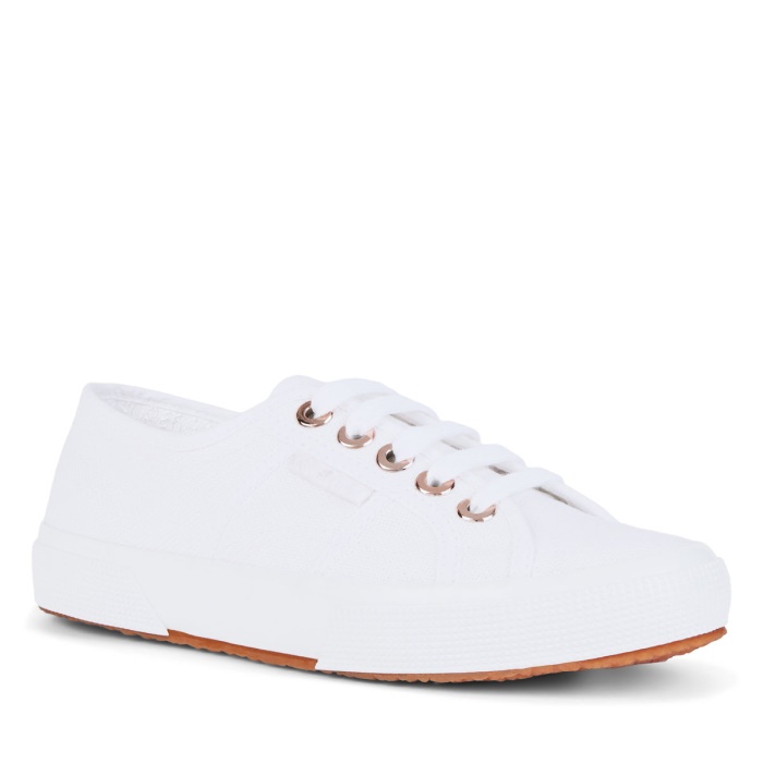 Superga 2750 Cotu Big Eyelets White-Rose Gold