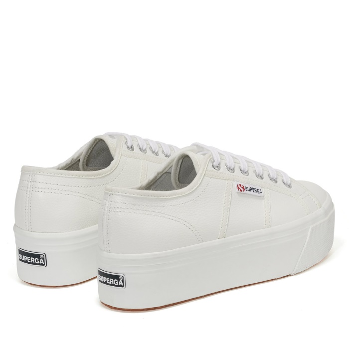 Superga 2790 Full Grain Leather White-White