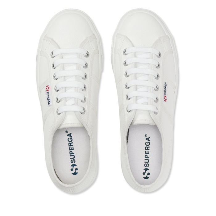 Superga 2790 Full Grain Leather White-White