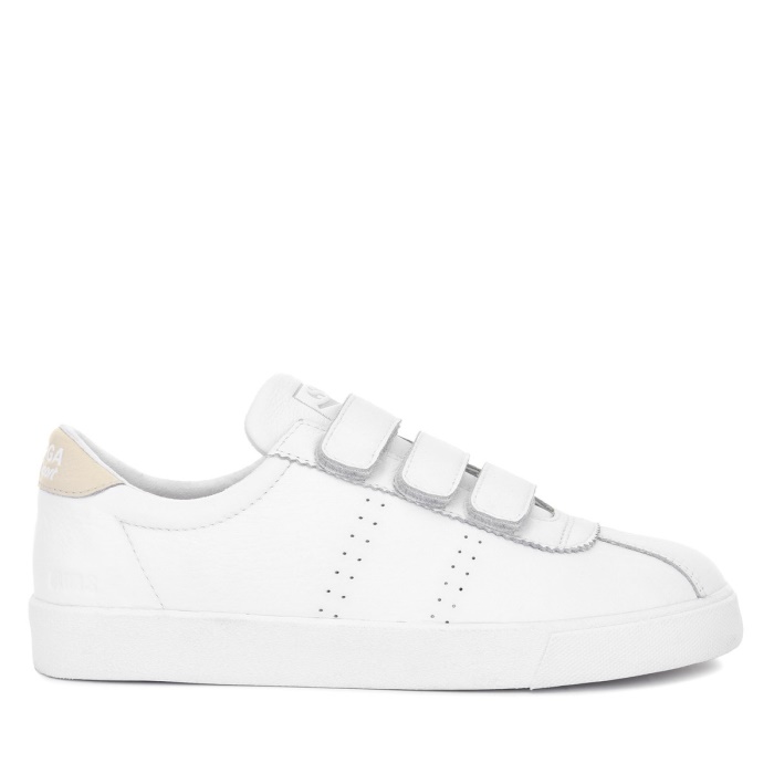 Superga 2870 Superga Sport Club S Strap White-Beige Gesso-White Avorio