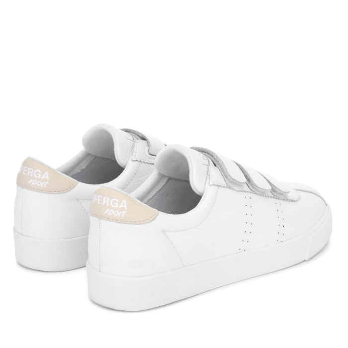 Superga 2870 Superga Sport Club S Strap White-Beige Gesso-White Avorio