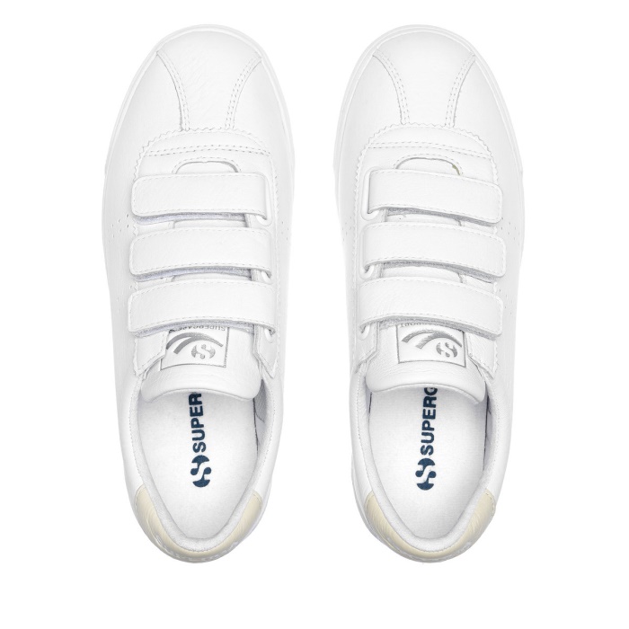 Superga 2870 Superga Sport Club S Strap White-Beige Gesso-White Avorio