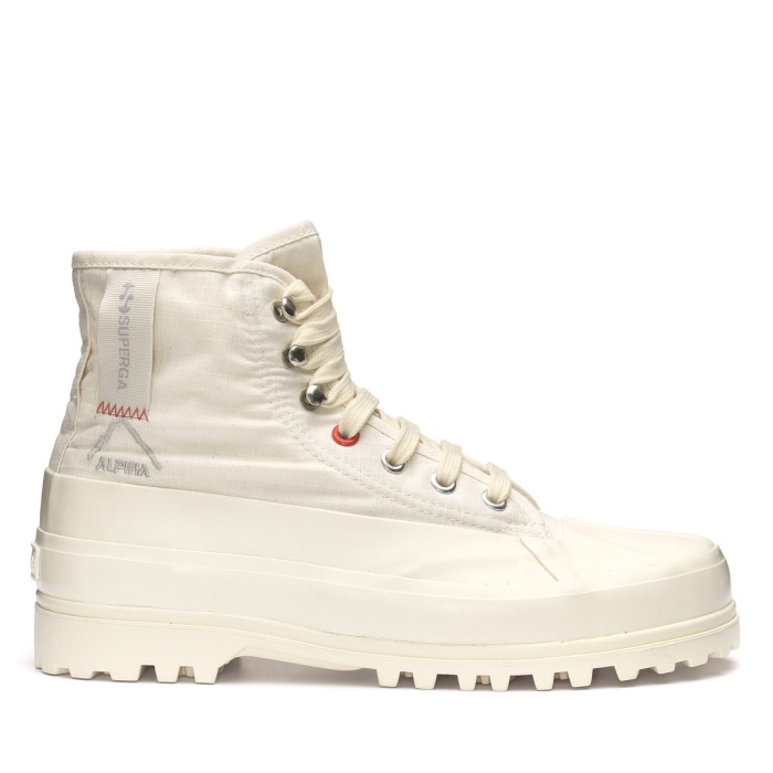 Superga 2481 Alpina Ripstop Beige Naturak-Orange Tomato