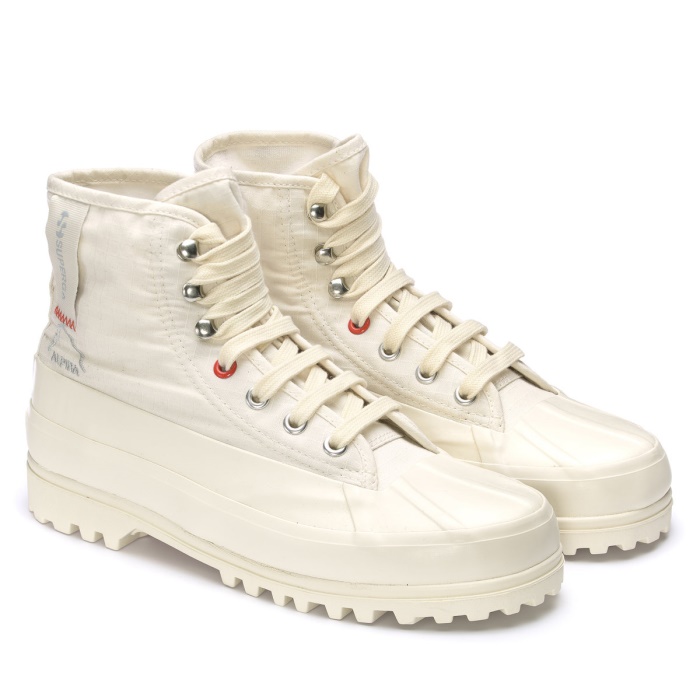 Superga 2481 Alpina Ripstop Beige Naturak-Orange Tomato