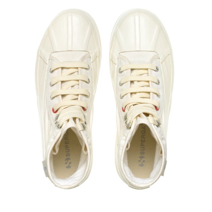 Superga 2481 Alpina Ripstop Beige Naturak-Orange Tomato