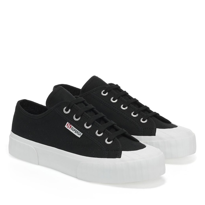 Superga 2630 Cotu Black-Fwhite