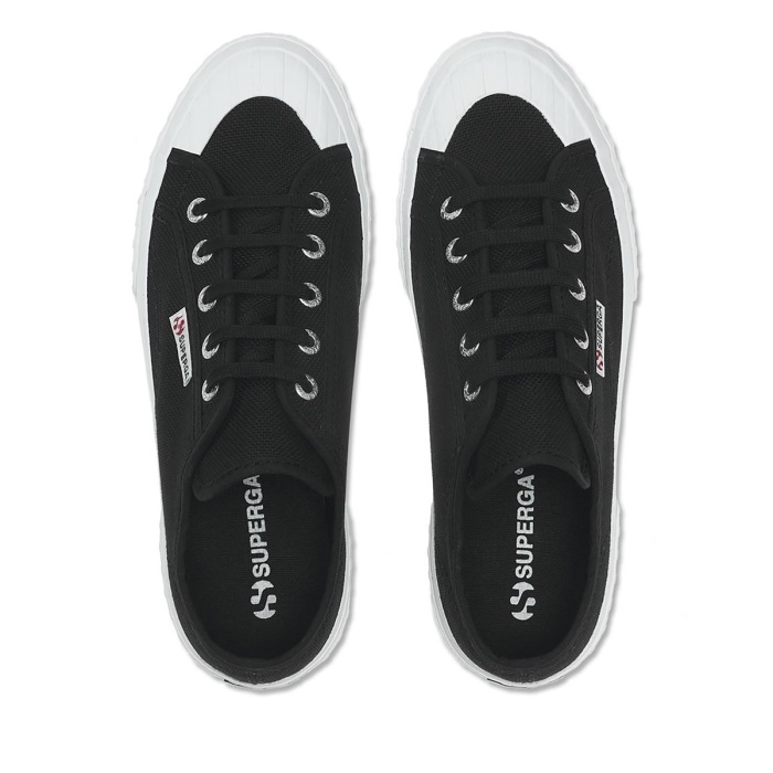 Superga 2630 Cotu Black-Fwhite