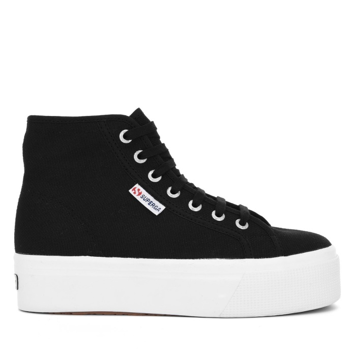 Superga 2705 High Top Black-Fwhite
