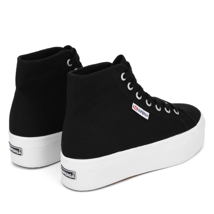 Superga 2705 High Top Black-Fwhite