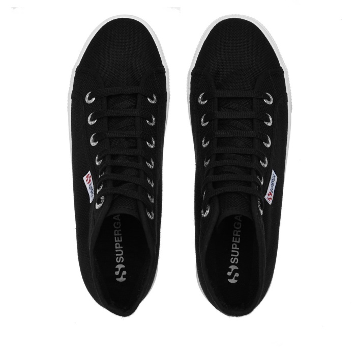 Superga 2705 High Top Black-Fwhite