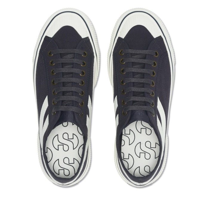 Superga 2750 Panatta 3.0 Blue Grey Dk White Avorio