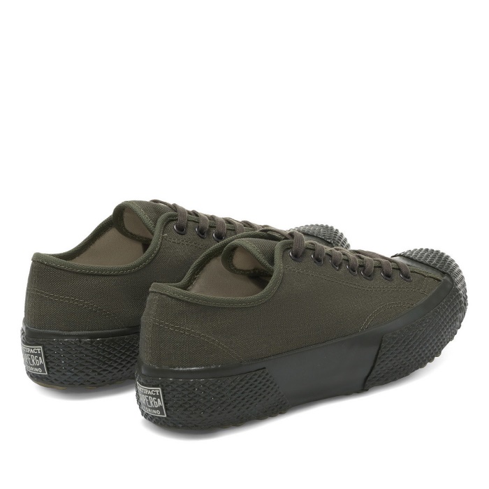 Superga 2434 Deadstock French Cotton Green - Green Dk