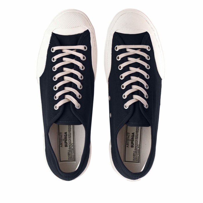 Superga 2432 W C1150 Selvedge Duck Navy-Off White