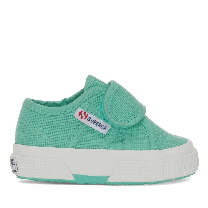 Superga 2750 Bstrap Baby Green Water-F Avorio