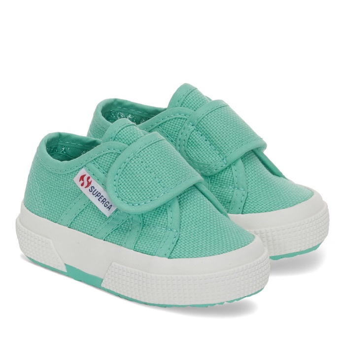 Superga 2750 Bstrap Baby Green Water-F Avorio