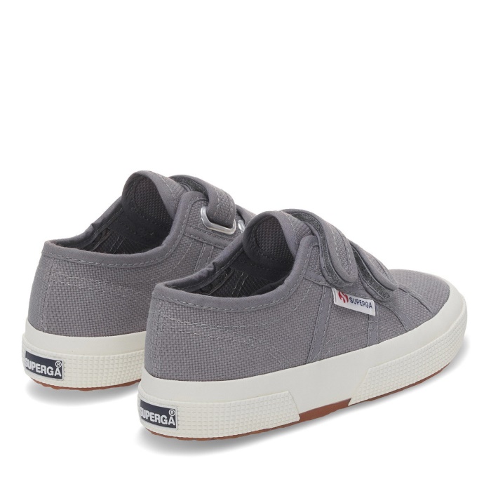 Superga 2750 Jstrap Classic Kids Grey Bluish - F Avorio