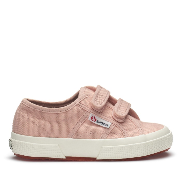 Superga 2750 Jstrap Classic Kids Pink Blush - F Avorio