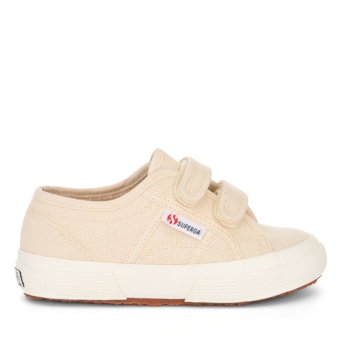 Superga 2750 Jstrap Classic Kids Beige Raw-F Avorio