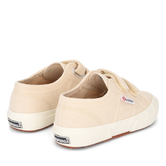 Superga 2750 Jstrap Classic Kids Beige Raw-F Avorio