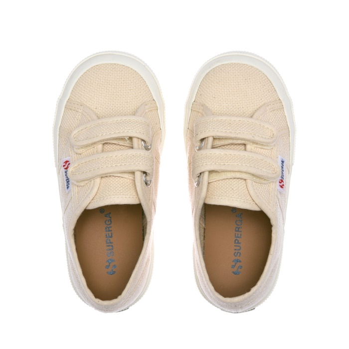 Superga 2750 Jstrap Classic Kids Beige Raw-F Avorio