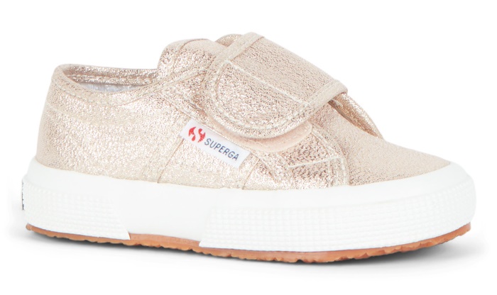 Superga 2750 Baby Strap Lame Rose Platinum
