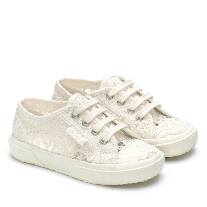 Superga 2750 Kids Macrame Total White Avorio