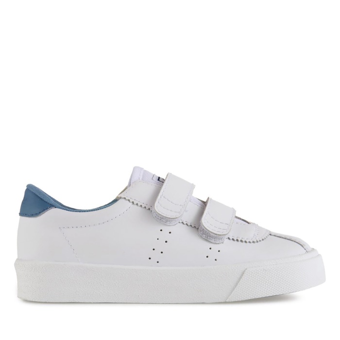 Superga 2843 Superga Sport Club S Kids White-Blue Lt Cobalt