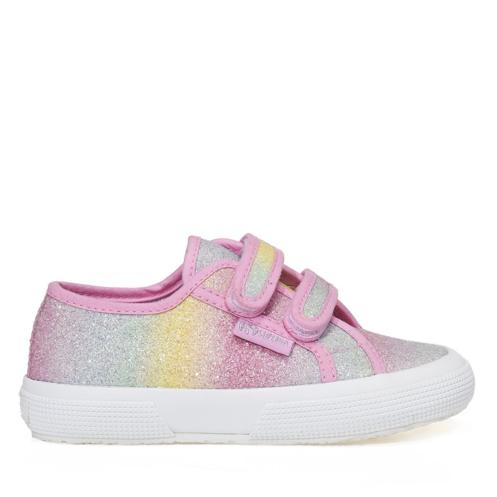 Superga 2750 Kids Iridescent Microglitter Pink Pastel Multicolour