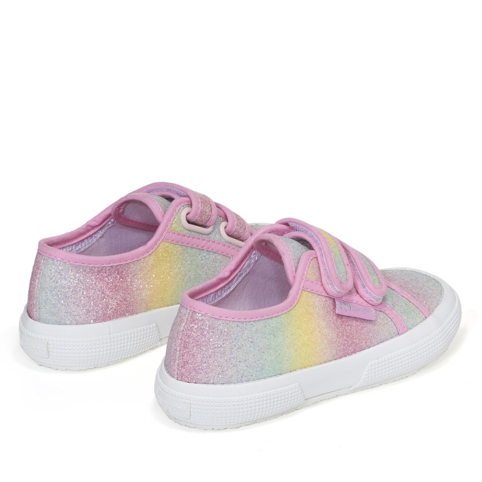 Superga 2750 Kids Iridescent Microglitter Pink Pastel Multicolour