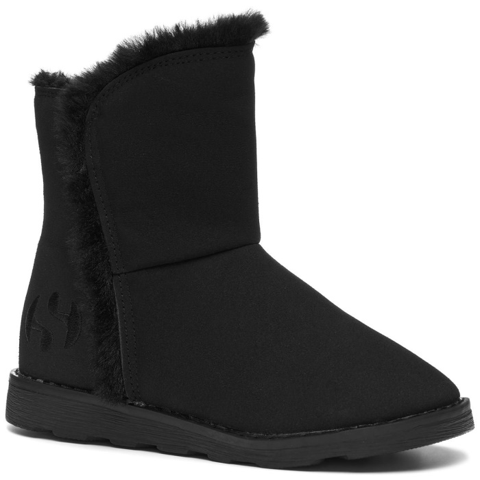 Superga 4033 Kids Faux Suede Total Black